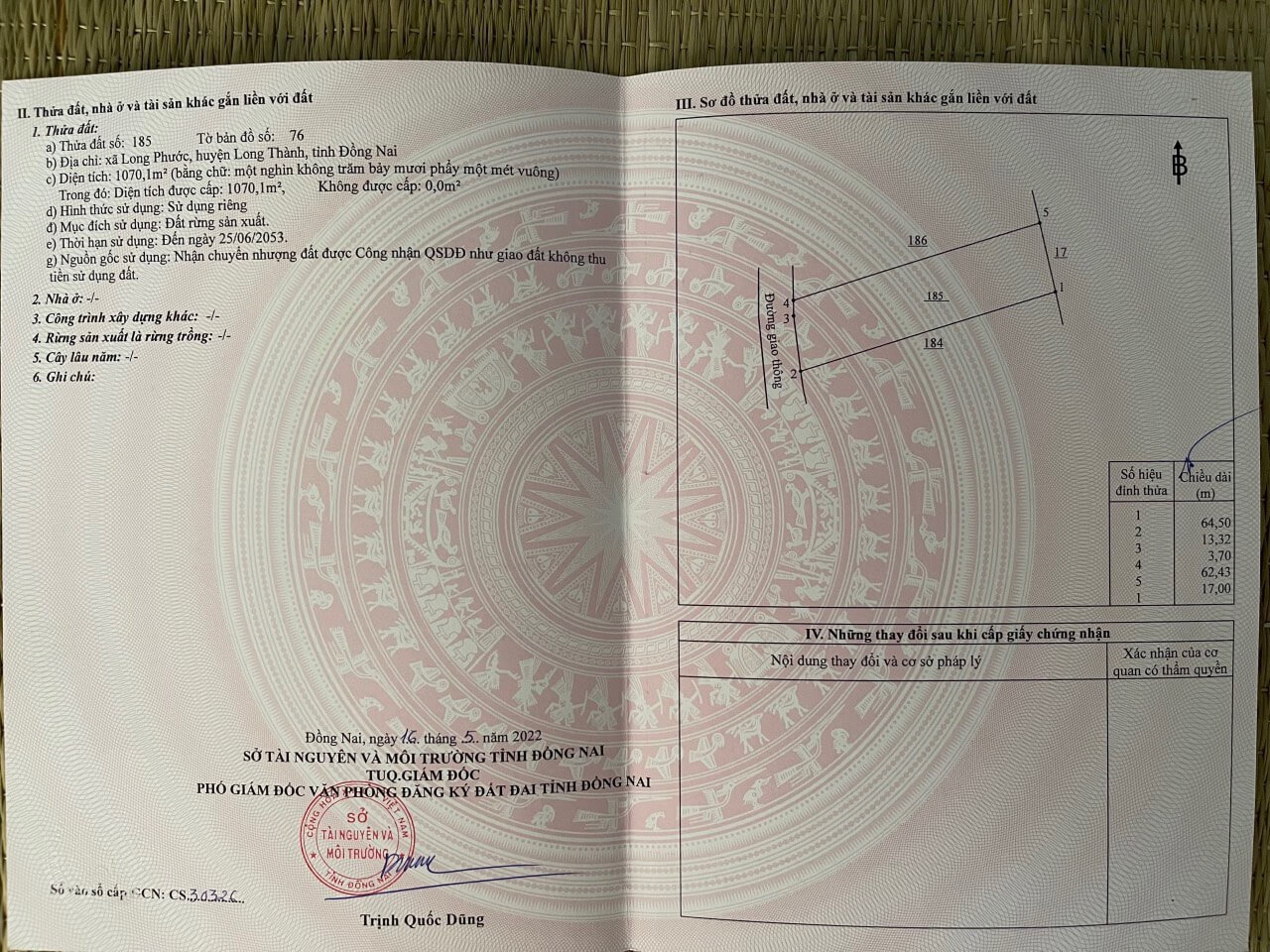 tờ 76 thửa 185